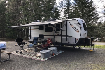 The travel trailer we rented for a weekend