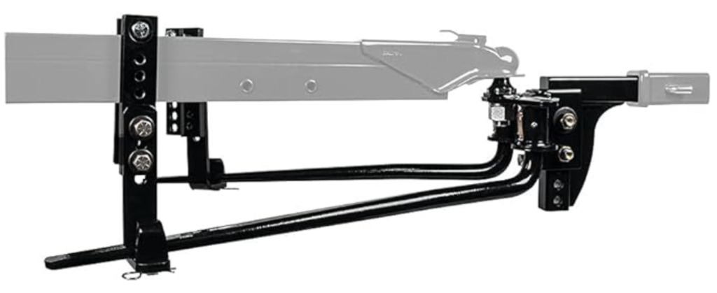 Weight distribution hitch for a travel trailer